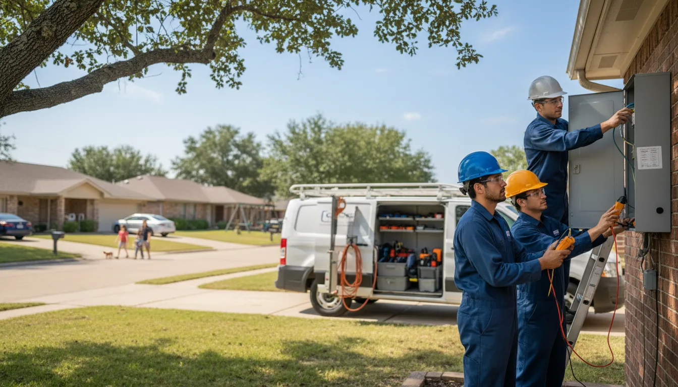 Certified electrician providing emergency electrical services in Dodge, TX